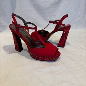LN Lulu Townsend Sequin Platform Heels, sz 8.5